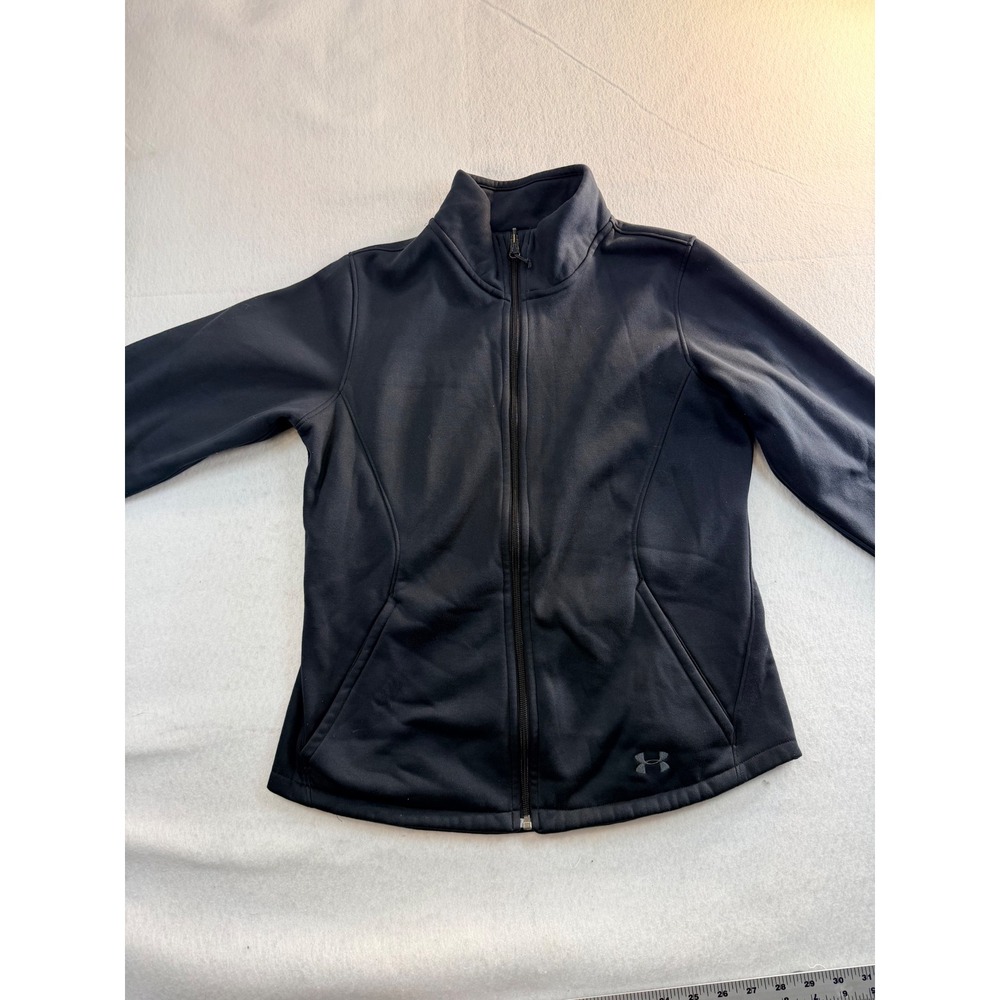 Under Armour ColdGear Women's Medium  Black Fitted Full Zip Fleece Jacket